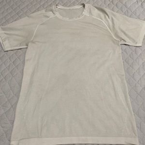 Mens lululemon white swiftly tech tee shirt